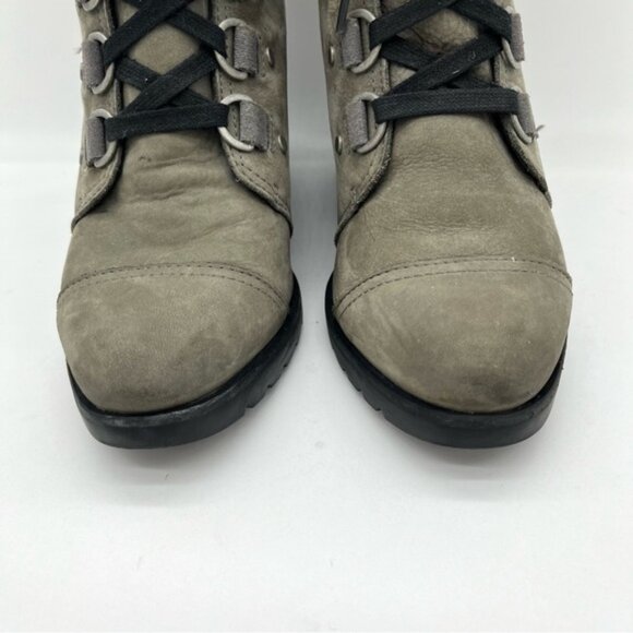 Sorel Women's After Hours Lace Quarry Mid-Calf Leather Boots Women Sz 10 - Picture 3 of 10